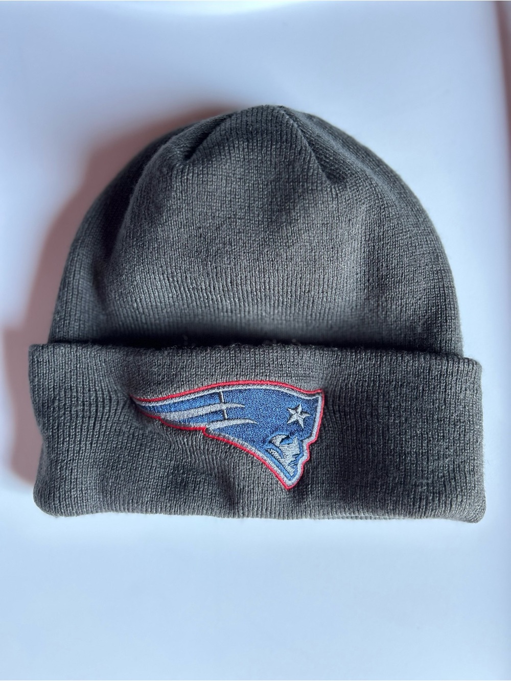 NFL Gray Cuffed Beanie with Patriots Logo